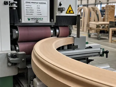 Door frame edge sanding application
