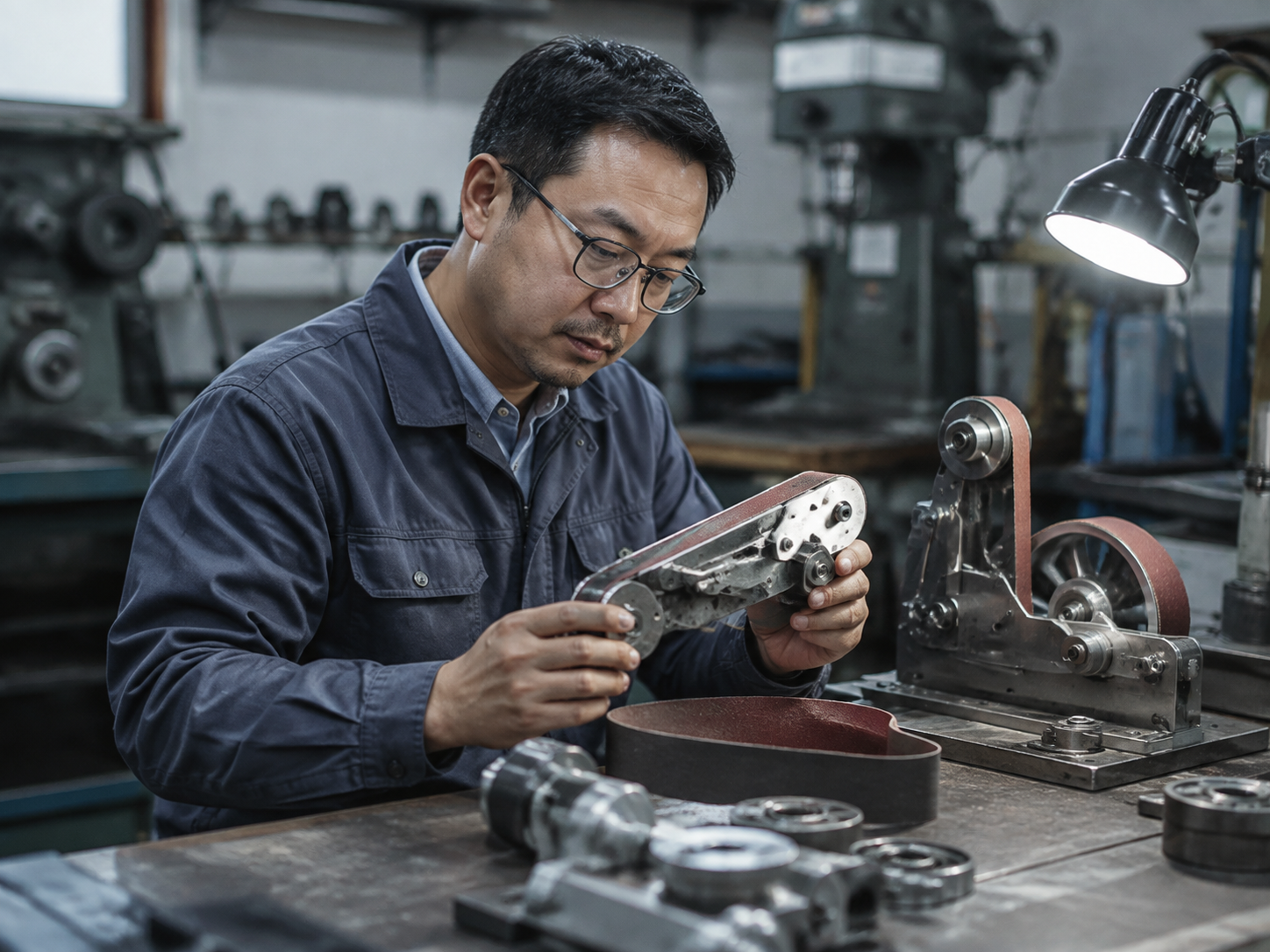 Engineer reviewing a custom industrial machine configuration
