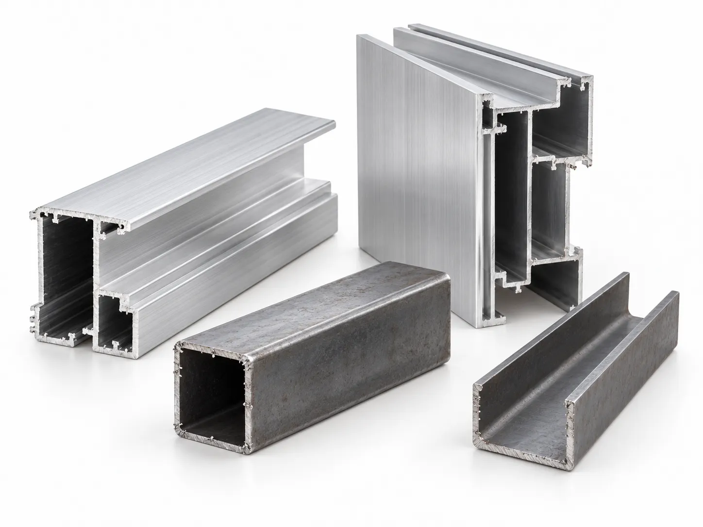 Aluminum and steel structural profiles prepared for deburring
